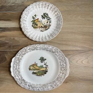 Vintage American Limoges "Chateau France" Dinner Plate – 22K Gold Trim